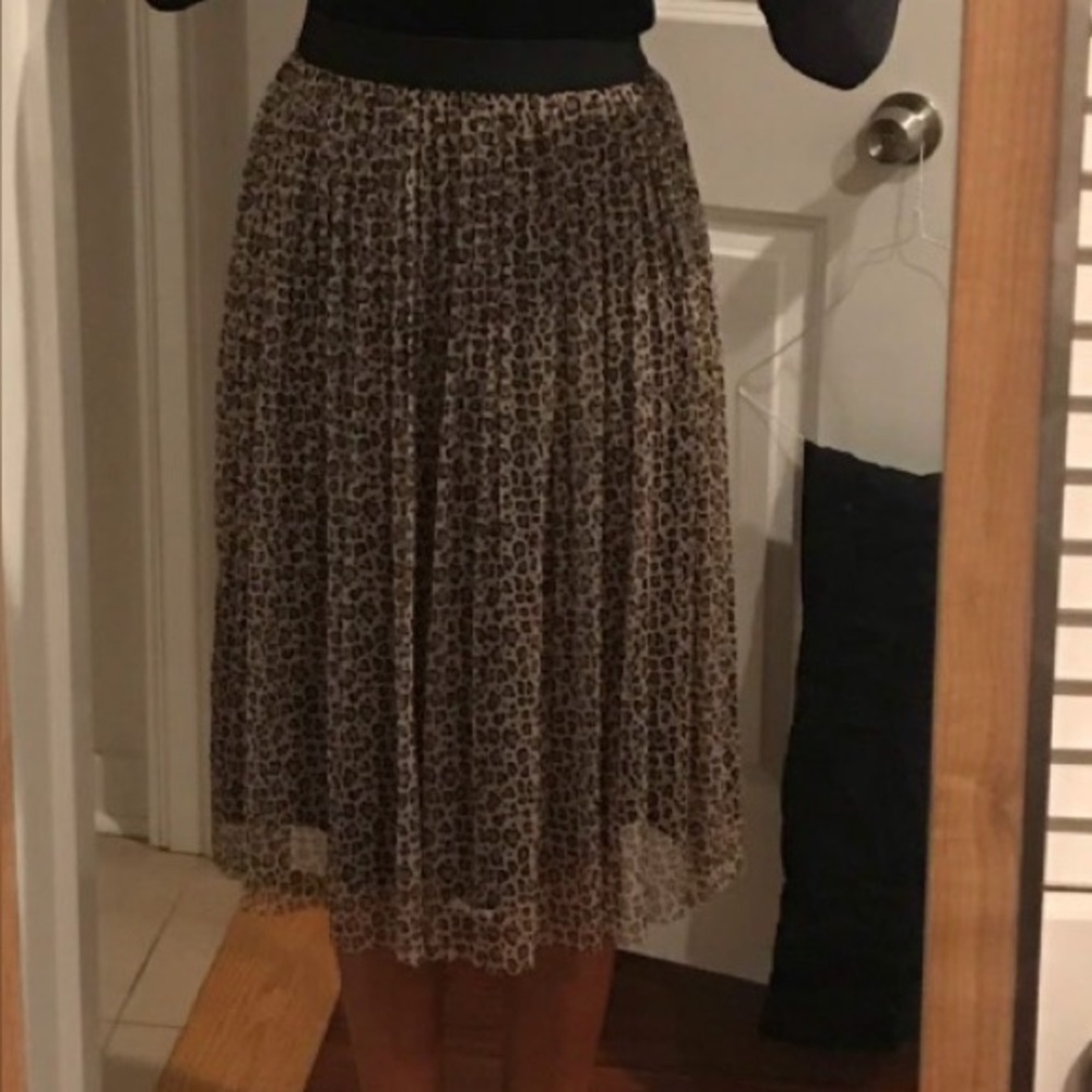 a new day Leopard Print Midi Skirt